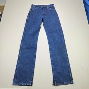Wrangler Jeans Women Cowboy Cut 14MWZ Slim Straight High Rise Blue USA 7x34